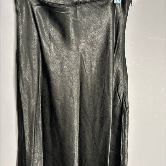 Charlie Holiday Black Pull On Midi Skirt With Side Zipper Size 2 - Picture 3 of 7